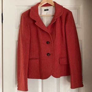 J.Crew orange/tweed blazer
